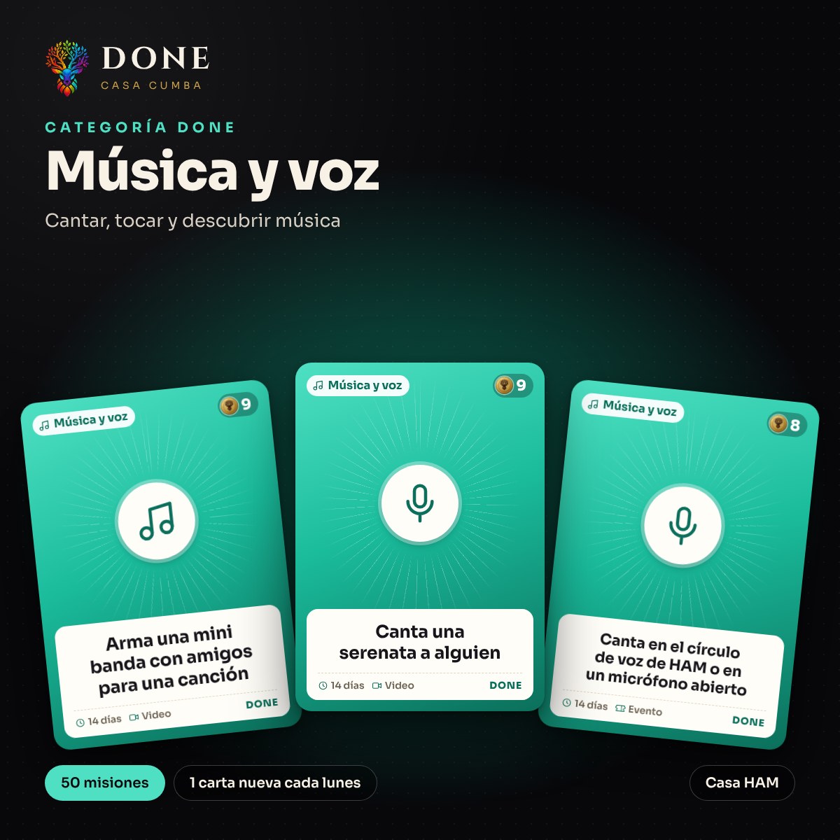 DONE · Música y voz
