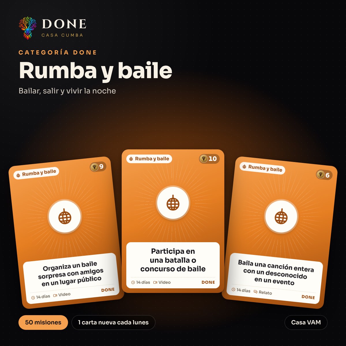 DONE · Rumba y baile