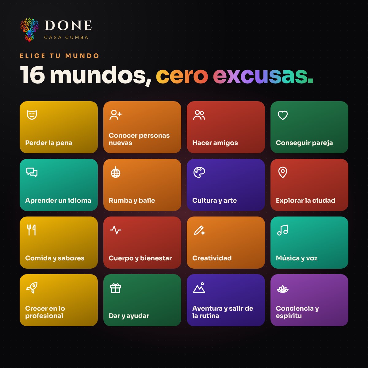 Los 16 mundos de DONE